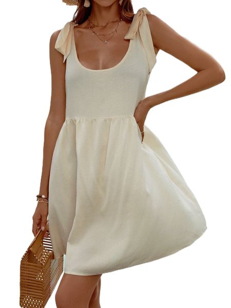 

tie shoulder cover up dress without bikini set z2zv#, White;black