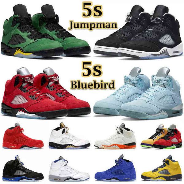 

men basketball shoes 5s jumpman 5 bluebird moonlight racer blue raging red shattered backboard jade horizon michigan mens trainers sports