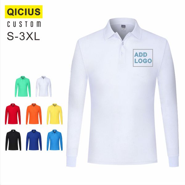 

custom mens polo shirt long sleeve men and women polo shirts men fashion casual slim fit polos men jerseys arrival 220608, White;black