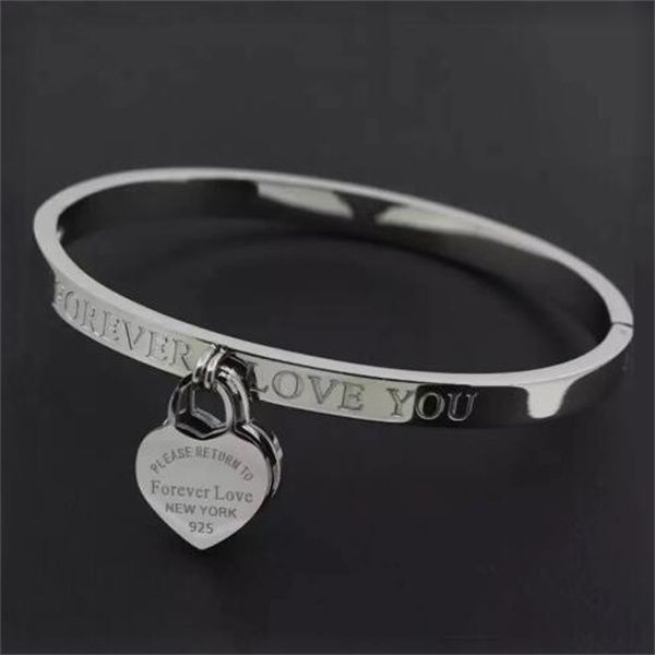 

classic stainless steel gold colour bracelets & bangles wholesale jewelry fine double peach heart love bracelets female gc1428, Golden;silver