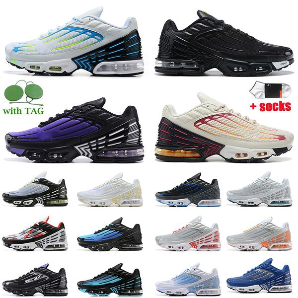 

og black tn plus 3 running shoes 2022 women mens tn3 tuned iii trainers white blue tns sneakers, White;red