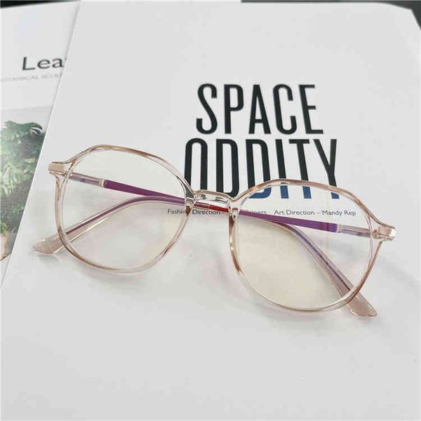 

sunglasses tr90 transparent spectacle frame fashion trend elliptical with myopia college style flat lens 2038, White;black