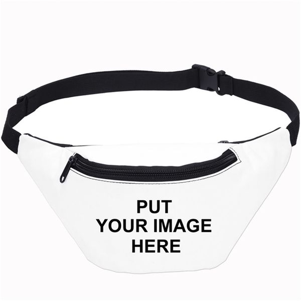 

customized personality fanny pack design your own 3d printing running phone waist bag for women and men crossboday bag 201118