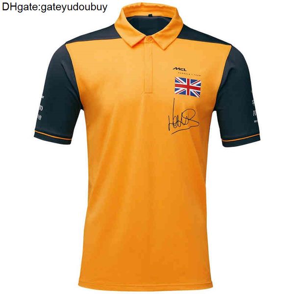 

men's polos f1 summer formula one shirt mclaren official website 2021 team button short sleeve latest racing suit breathable t shirts, White;black