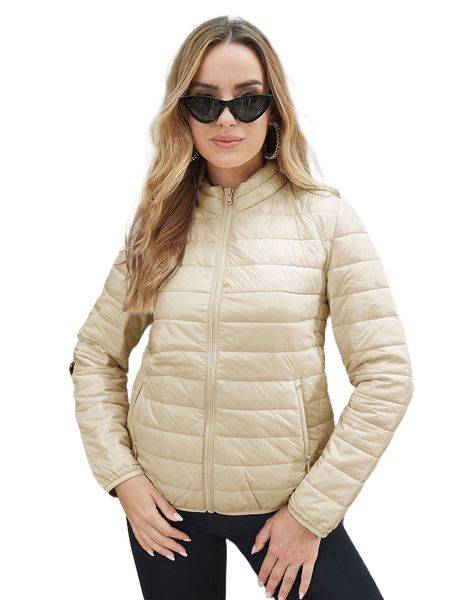 

ziai solid zip up winter coat n0y6#, Black