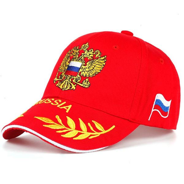 Berretto da baseball con emblema nazionale russo di marca di alta qualità, cappelli da ricamo in cotone da donna, cappello regolabile da hip-hop