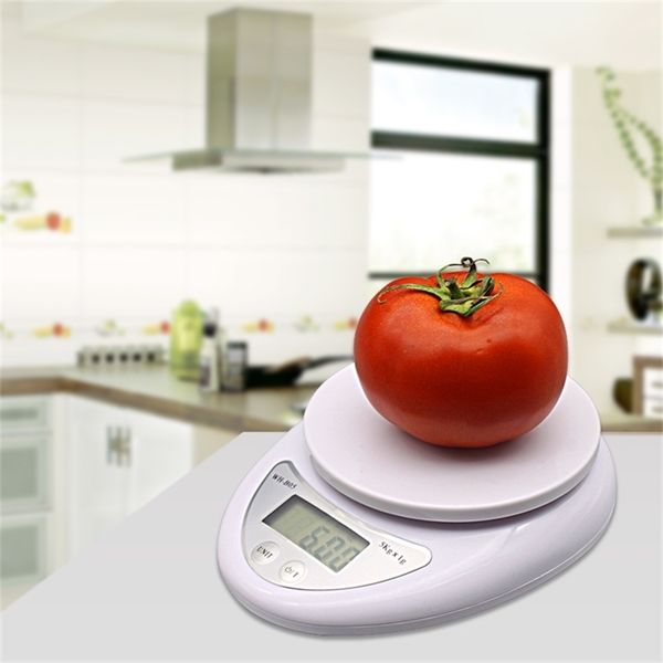Taşınabilir 5kg 1g Elektronik Ölçekler Gıda Dengesi Mutfak Ölçekleri Ağırlık Ölçüyor Terazi Dijital Ölçek LCD Ev için Yeni 201116