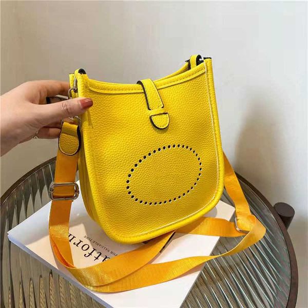 

women's bag 2022 new h family small bag mini fashion personality single shoulder messenger hollow bucket bag