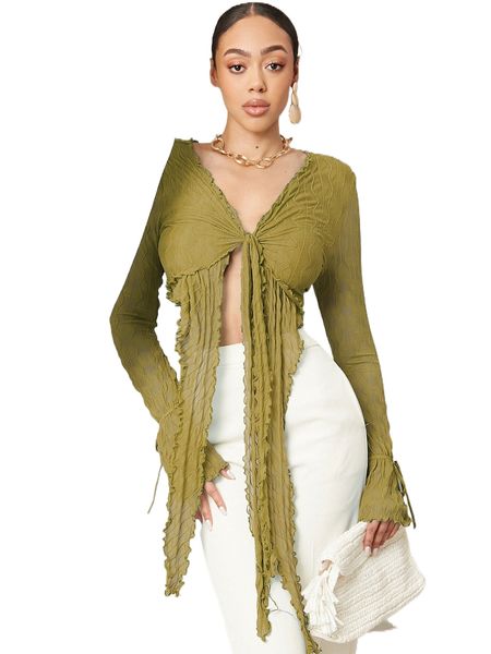 

lettuce trim knot front crop s0es#, White