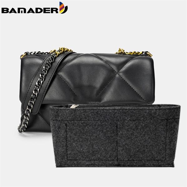 

bamader handbag women makeup organiser felt insert liner travel organizer portable cosmetic bag shaper for neonoe 220602