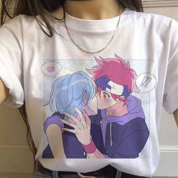 

summer japanese anime sk8 the infinity t shirt women y2k skateboard hip hop graphic tees cartoon harajuku female, White