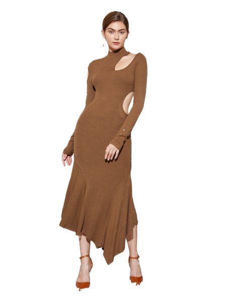 

x zahra kazemy button back cutout detail hanky hem dress g8y7#, Black;gray