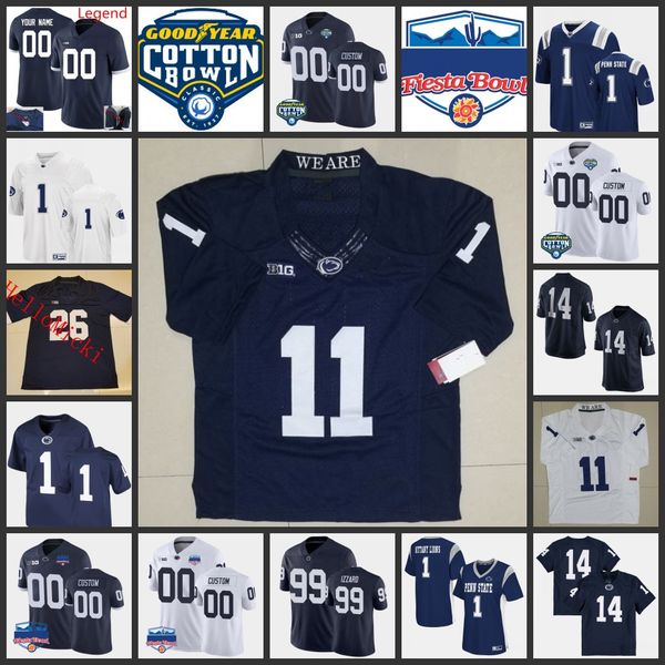 

2022 ncaa custom penn state nittany lions stitched football jersey 11 micah parsons 1 kj hamler 24 miles sanders tommy stevens 12 brandon sm, Black