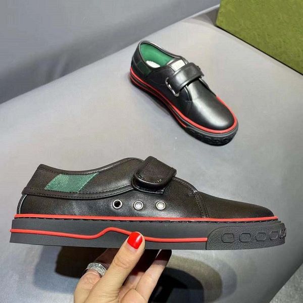 

fashion r shoes real leather handmade canvas multicolor gradient technical sneakers man women famous shoe trainers by brand050, Black