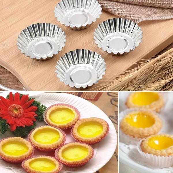 Backformen 20/30 Stück Eierkuchenformen Tassen Dosen Cupcake-Form Wiederverwendbare Mini-Kuchenform Portugiesisches DIY-Heimwerkzeug