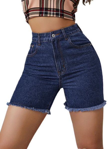 

s.logan p.atched detail r.aw h.em h.igh w.aist d.enim shorts z57a#, White;black