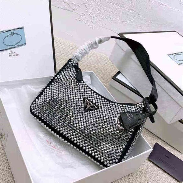

design luxury fashion bags for women super flash czech rhinestone hand armpit mobile phone hobowomen's