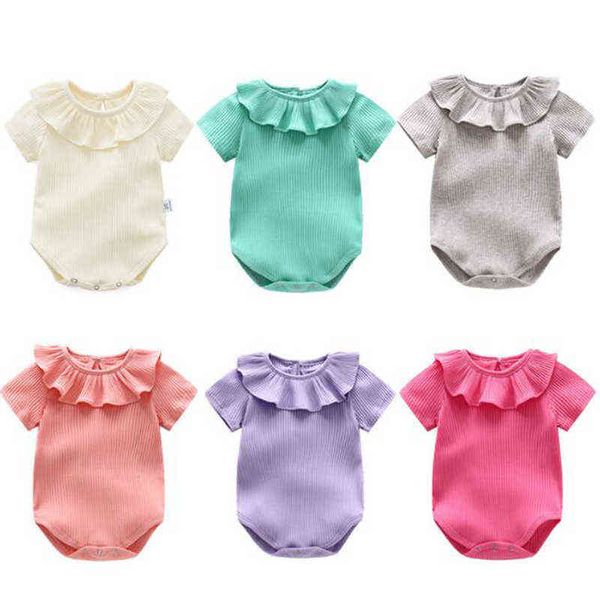 

summer newborn kids baby boys girls jumpsuits clothes infant kids baby boys girls rompers short sleeve children rompers g220510, Blue