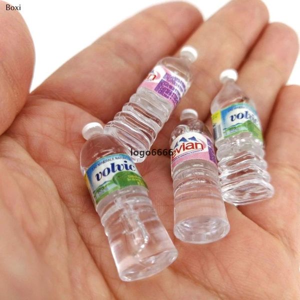 Sublimazione Favore di Partito 1:12 Mini Simulazione Bottiglia di Acqua Minerale Modello in Resina Casa delle Bambole in Miniatura Giocattoli Regalo per Bambini Decorazione Domestica Accessori