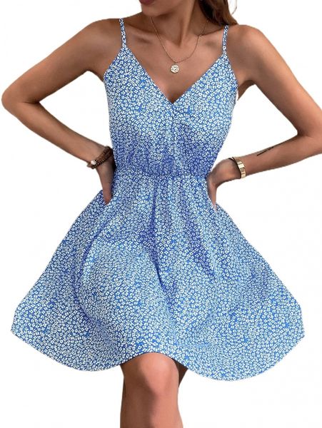 

ditsy floral print cami dress i3yq#, Black;gray