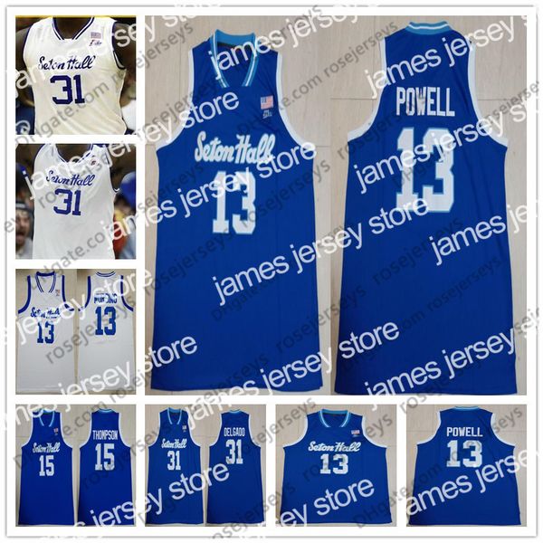 

ncaa football jersey jerseycustom 2020 seton hall myles powell 0 quincy mcknight 22 myles cale 31 angel delgado nzei men hommes jeunes enfan, Black
