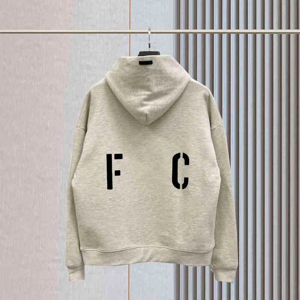 

2022ss europe america oversize fashion fg7c 7th flocking print hoodie autumn winter skateboard hooded sweatshirt tee jacket, Black