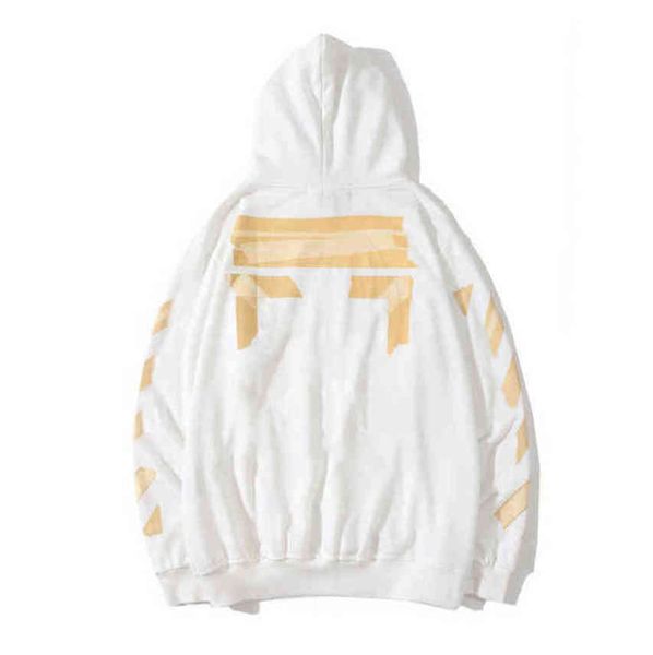 

classic white mens loose sweatshirts fashion brand hoodie designers luxury pullover back oil paint arrow x men women hoodies black jacket 3