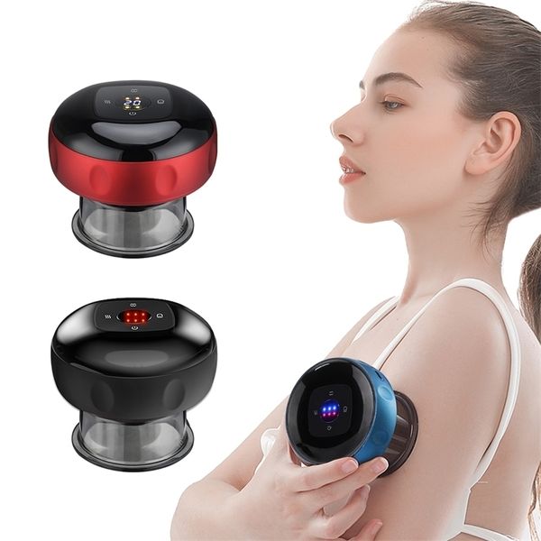 Smart Vacuum Ventosa Coppettazione Terapia Massaggi Vasetti Massaggiatore anticellulite Coppe per il corpo Dispositivo dimagrante brucia grassi ricaricabile 220701