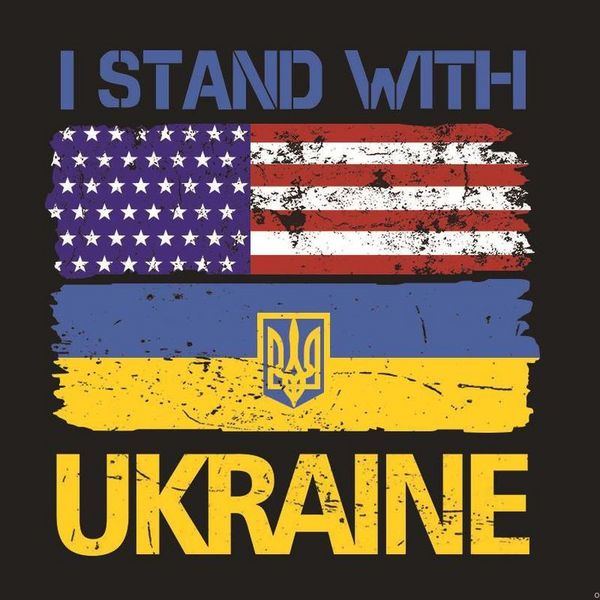 2022 US 3x5 FT Party Flag Поддержка Украинского баннера Я стою с Украина Флаг для наружного внутреннего декора полиета