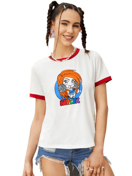 

x mvtrtk figure graphic ringer tee h2gg#, White