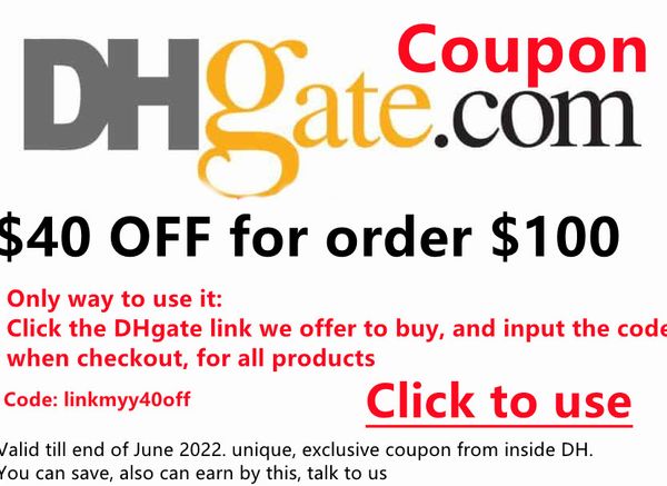 

40 usd off 100 dh coupon code- all dhgate products such as others apparel, Black;white