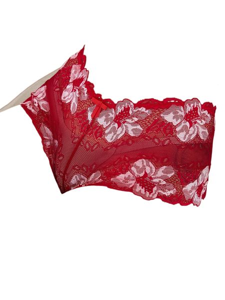 

floral lace panty m9j4#, Black;red