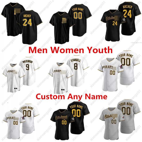 

Baseball Jersey 2022 Chris Archer Corey Dickerson Josh Bell Cole Tucker Jameson Taillon Jung Honus Wagner Clemente