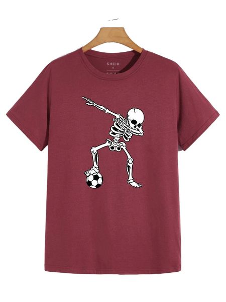 

men skeleton print tee t6ji#, White;black