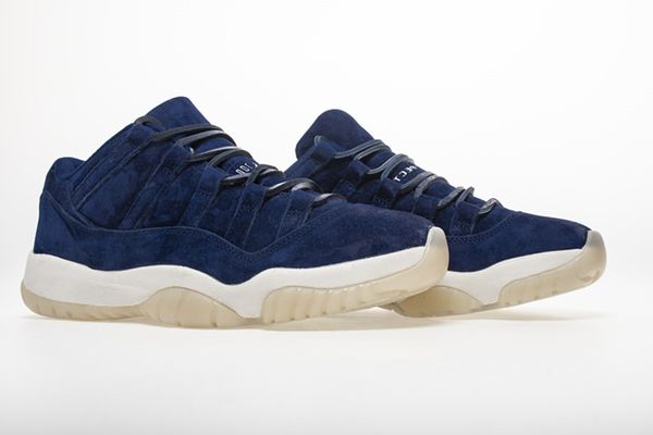 

shoes jumpman 11 retro low re2pect blue binary blue-sail basketball real carbon fiber outdoor sports sneakers original box fast