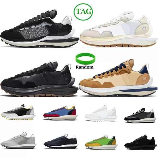 

men women casual shoes pegasus fragment undercover pure platinum sports shoes white black gum nylon sneakers waffle vaporwaffle trainers