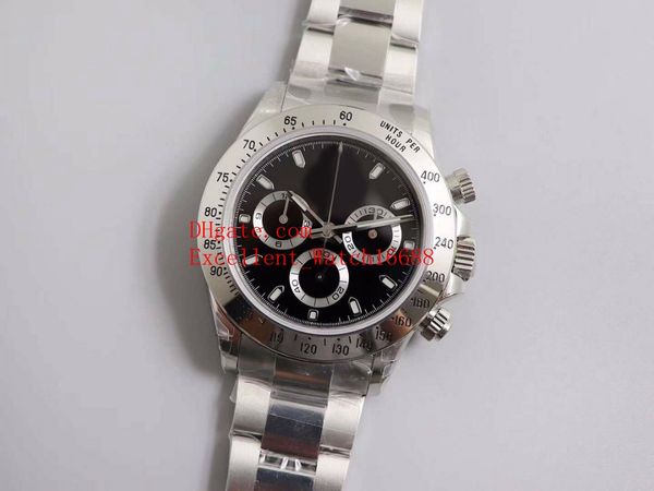 

12 colors selling bp factory wristwatches 40 mm chronograph working 7750 movement 116520 116509 116505 stainless steel sapphire glass mens w, Slivery;brown