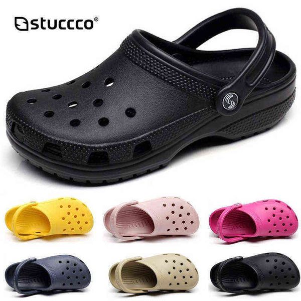 

sandals beach shoes women clogs new casual rainbow garden anti-slip sandals girl fashion slides outdoor sandy 220623, Black