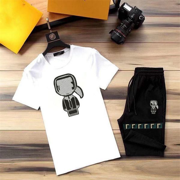 

22 tracksuits new women's men's suit paris clothing casual fashion retro letter sports print couple shorts s11, Gray