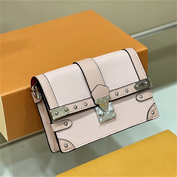

jiang designer handbag shoulder chain bag water ripples totes bags wallet check genuine leather purse solid hasp women luxury handbags 19cm