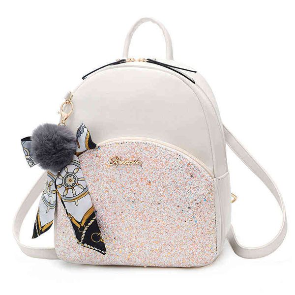 Nxy School Bags PU Женские рюкзаки Ladies Leather Business Business Adwack Designer Женщины -подростки для девочек 220802