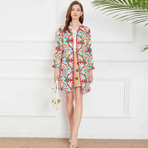 

casual dresses printed coat autumn women's court style jacquard drill lapel single breasted women, Black;gray
