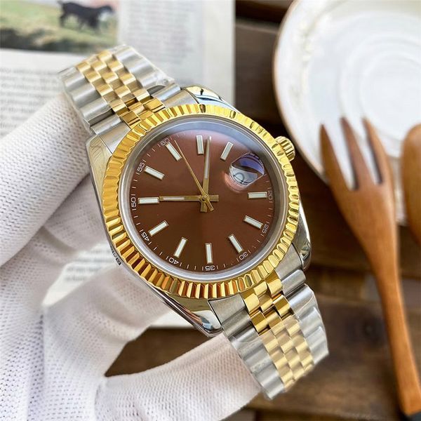 

watches designer montre de luxe automatic rose gold mechanical full stainless steel sapphire waterproof luminous couples, Silver