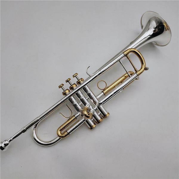 

bach trumpet lt180s-72 b flat sliver plated brass instrument with leather case