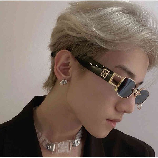 

gg designer cycle luxurious cc sunglasses hip hop glasses mens fashion net red ins star with gm sunglasses street shooting super cool square, White;black