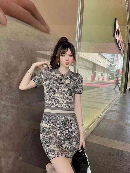 

casual dresses autumn full body embroidered animal pattern wool knitted polo collar dress for women, Black;gray