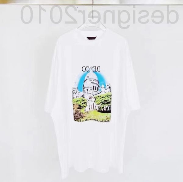 

women's t-shirt designer summer 2022 new high edition paris fashion castle men's and women's versatile pullover t-shirt y8ah, White