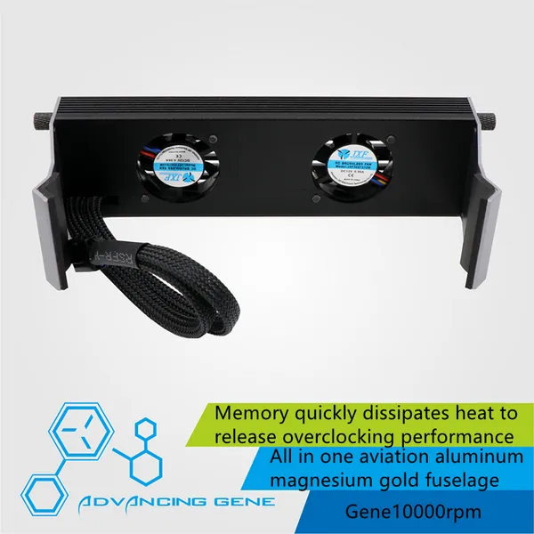 Cabos de computador Conectores Radador de memória de mesa PWM Controle de temperatura e regulação de velocidade RGB Módulo de ventilador de luz RGB Overclock