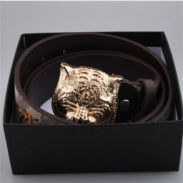 

2021 men and women's leather black belt brand women snake big gold buckle designer8 men's classic leisure pearl belts wi245w, Black;brown