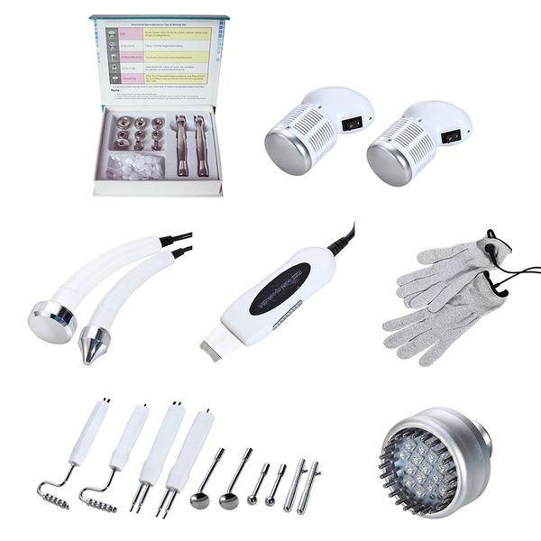 

portable 7 in 1 micro dermabrasion skin peeling with magic glove bio face lift led pdt pn therapy salon microdermabrasion